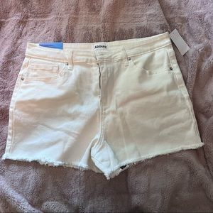 NWT white denim shorts